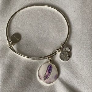 Alex and Ani Silver Feather bracelet